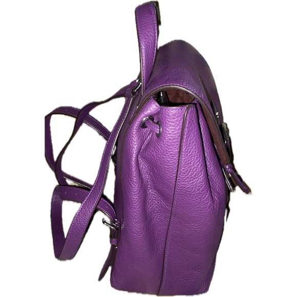 Coach KLEO C5648 Pebble Leather Backpack DARK AMETHYST Purple - Picture 3 of 12